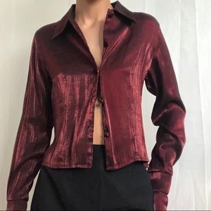 ✰ intricate burgundy top/blouse